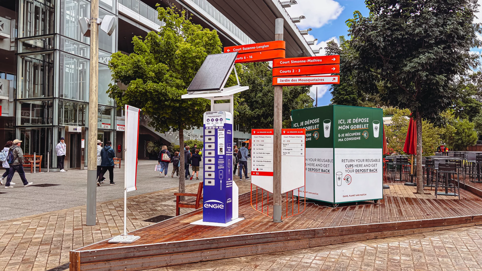 The Charging Place propulse l’expérience spectateur du plus grand tournoi de tennis grâce à ses stations de charge