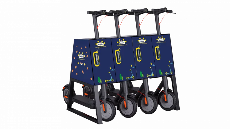 Station de recharge et parking pour trottinettes lectriques - Park'N'Charge Trotty