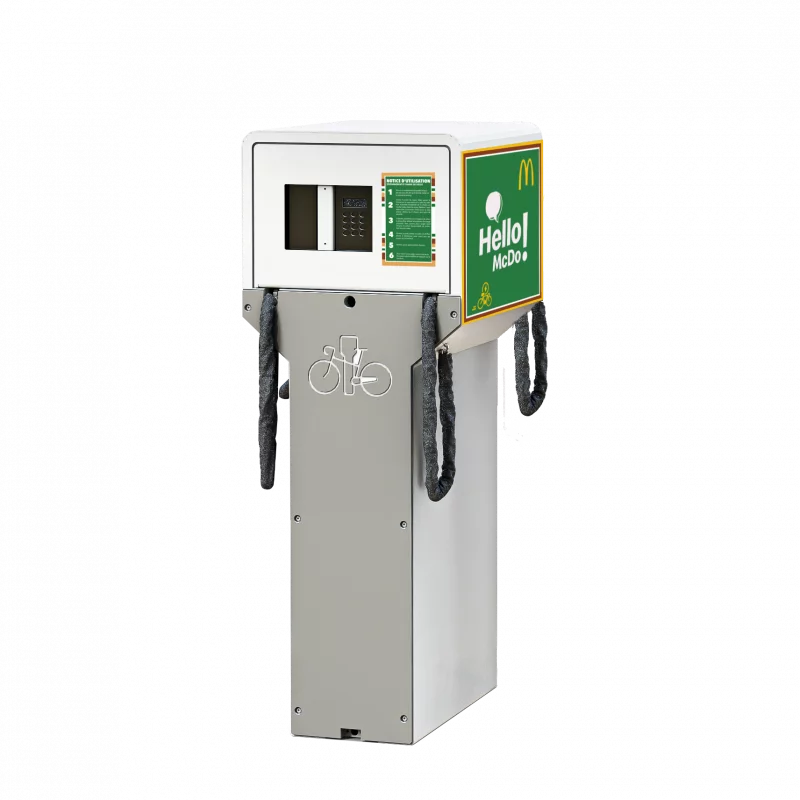 La Borne de recharge et parking pour vlos  assistance lectrique - Park'N'Charge Bike