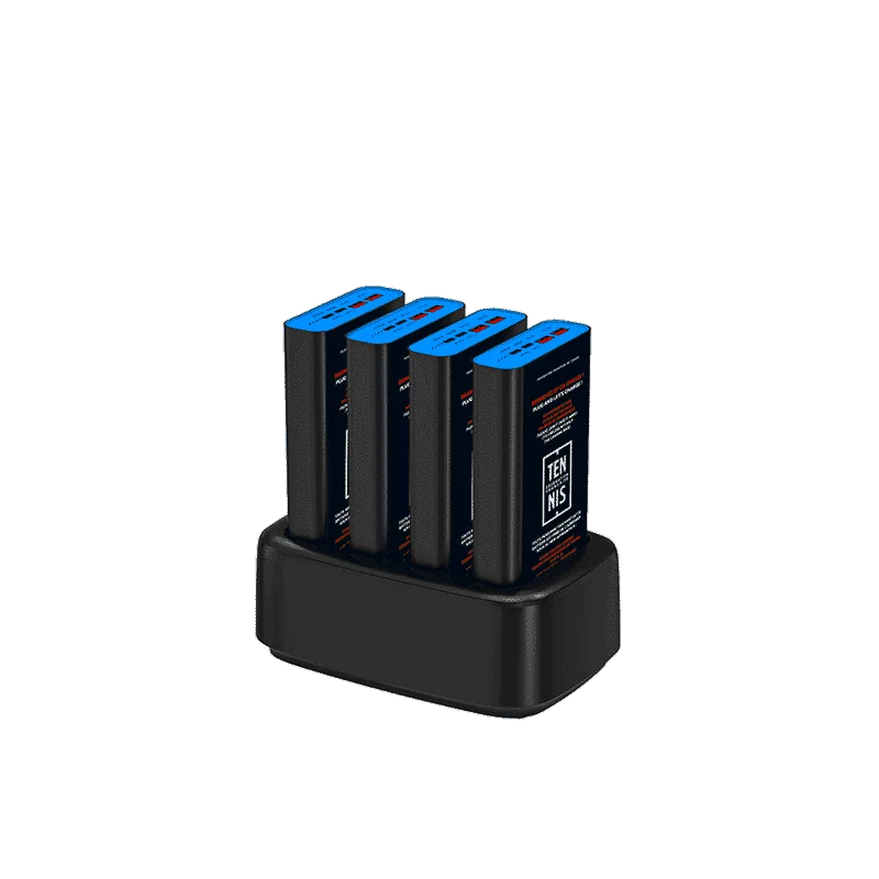 Kit de 4 batteries portatives pour ordinateurs et leur base de recharge