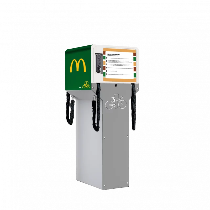 La Borne de recharge et parking pour v�los � assistance �lectrique - Park'N'Charge Bike